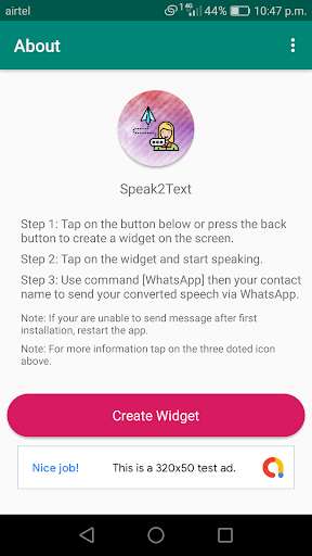 Run android online APK Messaging With Voice Command  [Speak2Text] from MyAndroid or emulate Messaging With Voice Command  [Speak2Text] using MyAndroid